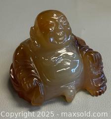 MaxSold Auction: (2) Vintage Asian Hand Carved Stone Buddhas (Agata &#38; Black Obsidian) - Toronto (Ontario, Canada) PARTNER MANAGED Reseller Online Auction - Queen Street West