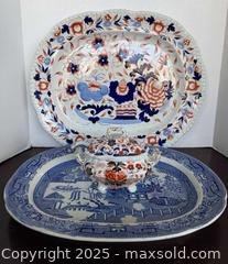 MaxSold Auction: Antique Ironstone Platters &#38; Lidded Tureen  - Toronto (Ontario, Canada) PARTNER MANAGED Reseller Online Auction - Queen Street West