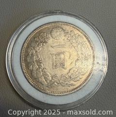 MaxSold Auction: Vintage Collectible Asian Coin (Japanese Meiji Era 1 Yen Silver Coin) - Toronto (Ontario, Canada) PARTNER MANAGED Reseller Online Auction - Queen Street West