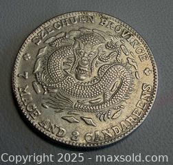 MaxSold Auction: Vintage Collectible Chinese Coin ( Szechuen Province Dragon Dollar) - Toronto (Ontario, Canada) PARTNER MANAGED Reseller Online Auction - Queen Street West