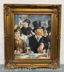 MaxSold Auction: Vintage Framed Reproduction Artwork on Canvas (At the Café Concert By Edouard Manet) - Toronto (Ontario, Canada) PARTNER MANAGED Reseller Online Auction - Queen Street West