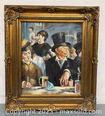 MaxSold Auction: Vintage Framed Reproduction Artwork on Canvas (At the Café Concert By Edouard Manet) - Toronto (Ontario, Canada) PARTNER MANAGED Reseller Online Auction - Queen Street West