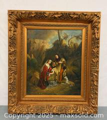 MaxSold Auction: Vintage Framed Reproduction Artwork on Canvas (Petrarch & Laura by Nicaise de Keyser) - Toronto (Ontario, Canada) PARTNER MANAGED Reseller Online Auction - Queen Street West