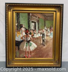 MaxSold Auction: Vintage Framed Reproduction Artwork on Canvas (The Ballet Class By Edgar Degas) - Toronto (Ontario, Canada) PARTNER MANAGED Reseller Online Auction - Queen Street West