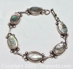 MaxSold Auction: Vintage Mexican Silver Abalone Bracelet - Marked  - Toronto (Ontario, Canada) PARTNER MANAGED Reseller Online Auction - Queen Street West
