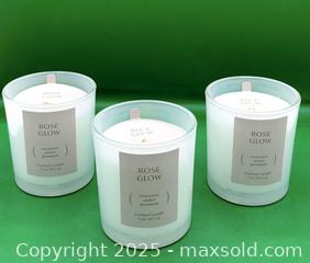 MaxSold Auction: 3 Pcs Rose Glow, Rosewater Amber Geranium Scented Candle - Brampton (Ontario, Canada) SELLER MANAGED Commercial Liquidation Online Auction - Strathearn Avenue