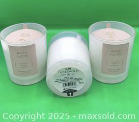 MaxSold Auction: 3 Pcs Rose Glow, Rosewater Amber Geranium Scented Candle - Brampton (Ontario, Canada) SELLER MANAGED Commercial Liquidation Online Auction - Strathearn Avenue