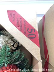 MaxSold Auction: 2 Pre-Lit 30 in Christmas Wreaths, Green with Red & Gold Ornaments - Markham (Ontario, Canada) PARTNER MANAGED Downsizing Online Auction - Mccowan Road (STORAGE)