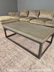 MaxSold Auction: 48 in Concrete Top Coffee Table with Metal Frame - Markham (Ontario, Canada) PARTNER MANAGED Downsizing Online Auction - Mccowan Road (STORAGE)