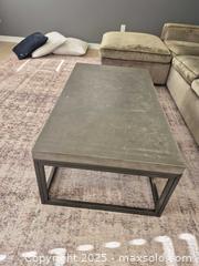 MaxSold Auction: 48 in Concrete Top Coffee Table with Metal Frame - Markham (Ontario, Canada) PARTNER MANAGED Downsizing Online Auction - Mccowan Road (STORAGE)