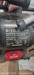 MaxSold Auction: 6in Bench Grinder 1/2 HP 115V with Gardena Garden Hose - Markham (Ontario, Canada) PARTNER MANAGED Downsizing Online Auction - Mccowan Road (STORAGE)