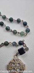 MaxSold Auction: Celtic Cross Rosary-Style Necklace with Green Mottled Beads - Markham (Ontario, Canada) PARTNER MANAGED Downsizing Online Auction - Mccowan Road (STORAGE)