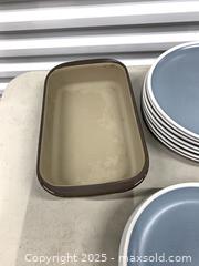 MaxSold Auction: earth ocean by Stokes Stoneware Dinnerware Set with Baking Dish - Markham (Ontario, Canada) PARTNER MANAGED Downsizing Online Auction - Mccowan Road (STORAGE)