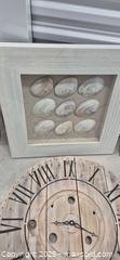 MaxSold Auction: Lot of 5 Rustic Wall Clock, Mirror, Framed Art & Shutter Frame - Markham (Ontario, Canada) PARTNER MANAGED Downsizing Online Auction - Mccowan Road (STORAGE)