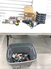 MaxSold Auction: Lot of Miscellaneous Hand Tools & Hardware in Gray Tote - Markham (Ontario, Canada) PARTNER MANAGED Downsizing Online Auction - Mccowan Road (STORAGE)