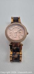 MaxSold Auction: Michael Kors Women's Rose Gold Dial Tortoiseshell Link Watch - Markham (Ontario, Canada) PARTNER MANAGED Downsizing Online Auction - Mccowan Road (STORAGE)