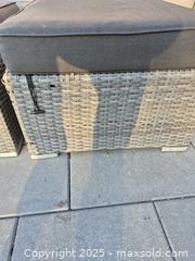 MaxSold Auction: Pair of Outdoor Wicker Ottoman with Cushion (Set of 2) - Markham (Ontario, Canada) PARTNER MANAGED Downsizing Online Auction - Mccowan Road (STORAGE)