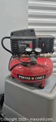 MaxSold Auction: PORTER-CABLE 3.5 Gal 135 PSI Portable Air Compressor 120V - Markham (Ontario, Canada) PARTNER MANAGED Downsizing Online Auction - Mccowan Road (STORAGE)