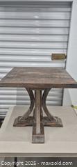MaxSold Auction: Reclaimed Wood Square Side/End Table, 23.5" x 23.5" Top, 25" H - Markham (Ontario, Canada) PARTNER MANAGED Downsizing Online Auction - Mccowan Road (STORAGE)