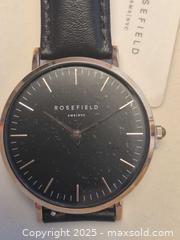 MaxSold Auction: Rosefield The West Village Gold Tone Watch Black Dial - Markham (Ontario, Canada) PARTNER MANAGED Downsizing Online Auction - Mccowan Road (STORAGE)