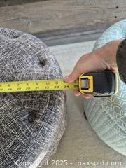 MaxSold Auction: Round Tufted Ottoman Pouf, 24–25" Diameter, 17" High - Markham (Ontario, Canada) PARTNER MANAGED Downsizing Online Auction - Mccowan Road (STORAGE)