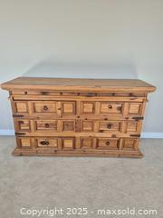MaxSold Auction: Solid Knotty Pine 3-Drawer Dresser - Markham (Ontario, Canada) PARTNER MANAGED Downsizing Online Auction - Mccowan Road (STORAGE)