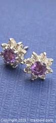 MaxSold Auction: Sparkling Sterling Silver Amethyst Stud Earrings with Cubic Zirconia - Markham (Ontario, Canada) PARTNER MANAGED Downsizing Online Auction - Mccowan Road (STORAGE)