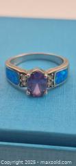 MaxSold Auction: Sterling Silver Ring with Amethyst, Opal Inlay & CZ Accents, US 7 - Markham (Ontario, Canada) PARTNER MANAGED Downsizing Online Auction - Mccowan Road (STORAGE)