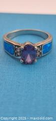 MaxSold Auction: Sterling Silver Ring with Amethyst, Opal Inlay & CZ Accents, US 7 - Markham (Ontario, Canada) PARTNER MANAGED Downsizing Online Auction - Mccowan Road (STORAGE)