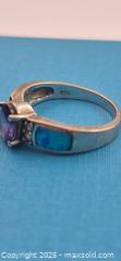 MaxSold Auction: Sterling Silver Ring with Amethyst, Opal Inlay & CZ Accents, US 7 - Markham (Ontario, Canada) PARTNER MANAGED Downsizing Online Auction - Mccowan Road (STORAGE)