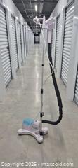 MaxSold Auction: TOBI Standing Garment Steamer Upright — White with Light Blue Accents - Markham (Ontario, Canada) PARTNER MANAGED Downsizing Online Auction - Mccowan Road (STORAGE)