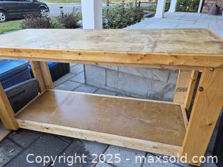MaxSold Auction: Workbench / Utility Table with Wood Top and Casters Lot 1 of 2 - Markham (Ontario, Canada) PARTNER MANAGED Downsizing Online Auction - Mccowan Road (STORAGE)