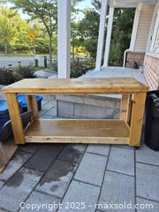 MaxSold Auction: Workbench / Utility Table with Wood Top and Casters Lot 2 of 2 - Markham (Ontario, Canada) PARTNER MANAGED Downsizing Online Auction - Mccowan Road (STORAGE)