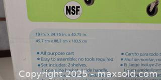 MaxSold Auction: 3-Tier Chrome-Plated Trolley Cart with Casters - Warwick (Rhode Island, USA) SELLER MANAGED Reseller Online Auction - Warwick Avenue