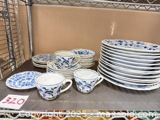 MaxSold Auction: Assorted Blue & White Porcelain Plates & Cups — Messien Blue Danube - Warwick (Rhode Island, USA) SELLER MANAGED Reseller Online Auction - Warwick Avenue