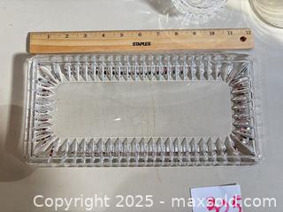 MaxSold Auction: Assorted Clear Pressed Glassware Lot — Pitcher, Tray, Creamer - Warwick (Rhode Island, USA) SELLER MANAGED Reseller Online Auction - Warwick Avenue