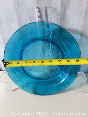 MaxSold Auction: Assorted Pressed Glass Dishes & Pitcher, Blue/Green, Eagle Motif - Warwick (Rhode Island, USA) SELLER MANAGED Reseller Online Auction - Warwick Avenue