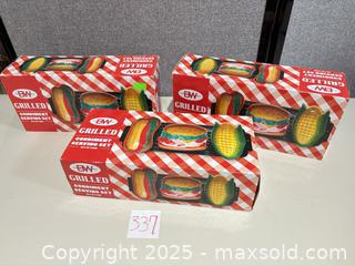 MaxSold Auction: Boston Warehouse Grilled Condiment Serving Set — 3 Boxes - Warwick (Rhode Island, USA) SELLER MANAGED Reseller Online Auction - Warwick Avenue