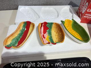 MaxSold Auction: Boston Warehouse Grilled Condiment Serving Set — 3 Boxes - Warwick (Rhode Island, USA) SELLER MANAGED Reseller Online Auction - Warwick Avenue