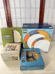 MaxSold Auction: Boxed Stoneware/Ceramic Dinnerware & Serving Sets — 5 Sets - Warwick (Rhode Island, USA) SELLER MANAGED Reseller Online Auction - Warwick Avenue