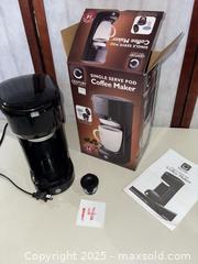 MaxSold Auction: Century Appliance Single-Serve Pod Coffee Maker, Black - Warwick (Rhode Island, USA) SELLER MANAGED Reseller Online Auction - Warwick Avenue