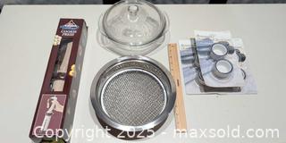 MaxSold Auction: Cookie Press, Glass Casserole with Lid, Strainer & 6 Ramekins - Warwick (Rhode Island, USA) SELLER MANAGED Reseller Online Auction - Warwick Avenue