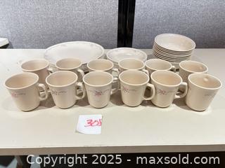 MaxSold Auction: Corelle 26-Piece English Breakfast Set, Pink Floral - Warwick (Rhode Island, USA) SELLER MANAGED Reseller Online Auction - Warwick Avenue
