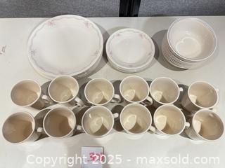 MaxSold Auction: Corelle 26-Piece English Breakfast Set, Pink Floral - Warwick (Rhode Island, USA) SELLER MANAGED Reseller Online Auction - Warwick Avenue