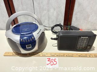 MaxSold Auction: Emerson CD Boombox & Panasonic Portable AM/FM Radio (Lot of 2) - Warwick (Rhode Island, USA) SELLER MANAGED Reseller Online Auction - Warwick Avenue