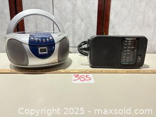 MaxSold Auction: Emerson CD Boombox & Panasonic Portable AM/FM Radio (Lot of 2) - Warwick (Rhode Island, USA) SELLER MANAGED Reseller Online Auction - Warwick Avenue