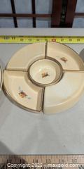 MaxSold Auction: Fiesta Glazed Stoneware Divided Tray with Bowls, Yellow/Ivory - Warwick (Rhode Island, USA) SELLER MANAGED Reseller Online Auction - Warwick Avenue