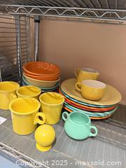 MaxSold Auction: Fiesta (Homer Laughlin) Mixed Color Ceramic Dinnerware Set - Warwick (Rhode Island, USA) SELLER MANAGED Reseller Online Auction - Warwick Avenue