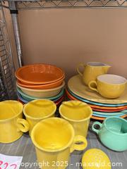 MaxSold Auction: Fiesta (Homer Laughlin) Mixed Color Ceramic Dinnerware Set - Warwick (Rhode Island, USA) SELLER MANAGED Reseller Online Auction - Warwick Avenue