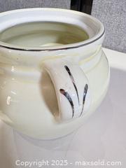 MaxSold Auction: Hall Pottery Orange Poppy Bean Pot,  - Warwick (Rhode Island, USA) SELLER MANAGED Reseller Online Auction - Warwick Avenue